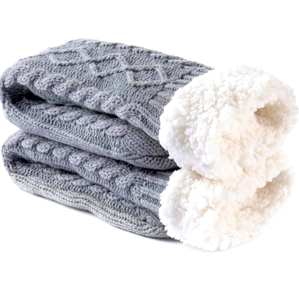 Women’s Mid-Calf Sweater Knit Slipper Socks size M - Picture 3 of 5